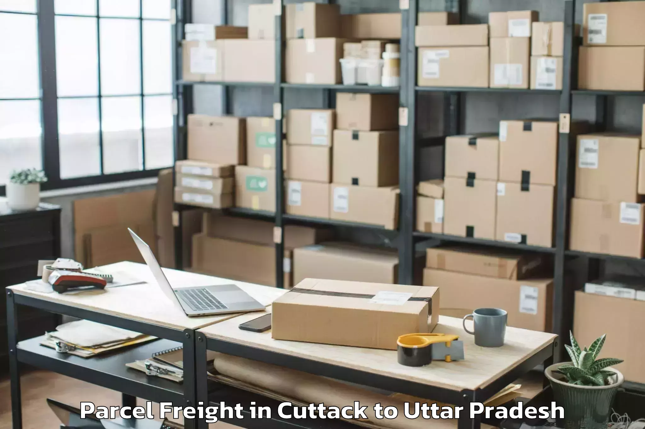 Leading Cuttack to Chillupar Parcel Freight Provider